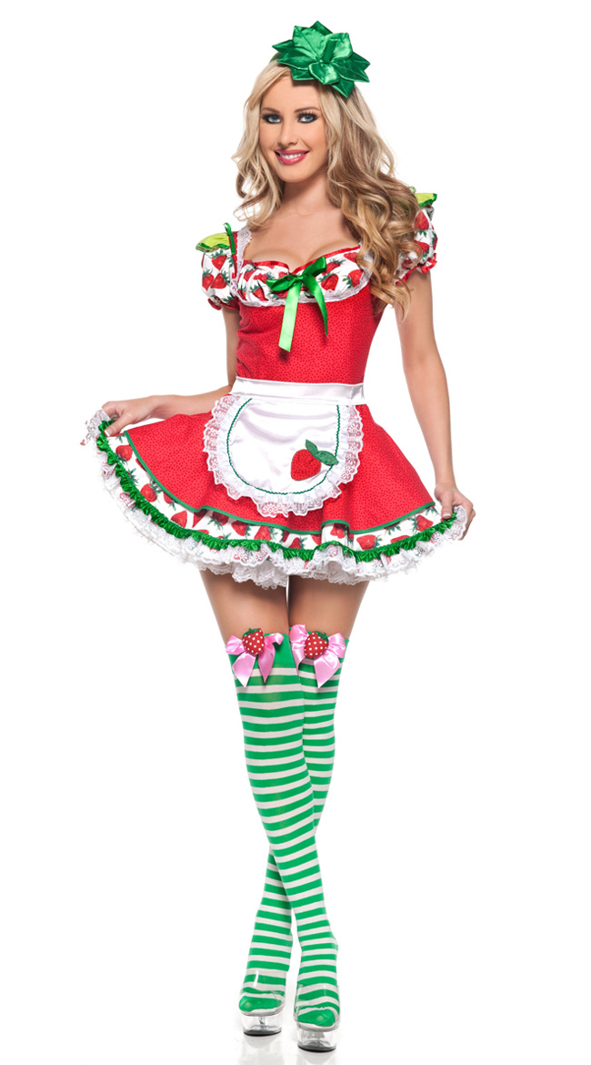 Adult Strawberry Girl Costume